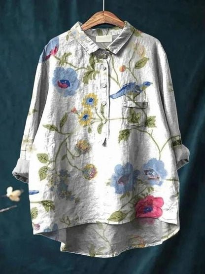 Lila - Blouse Florale Élégante