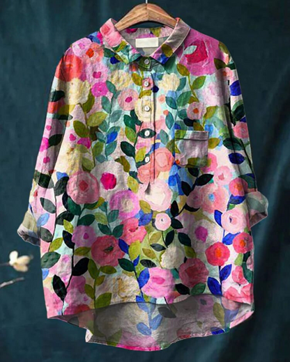 Lila - Blouse Florale Élégante