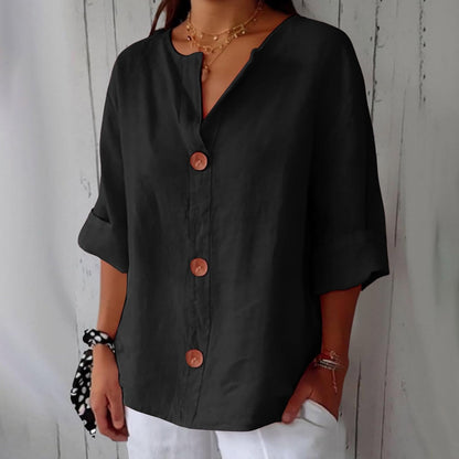 Clara - Blouse en Lin Décontractée