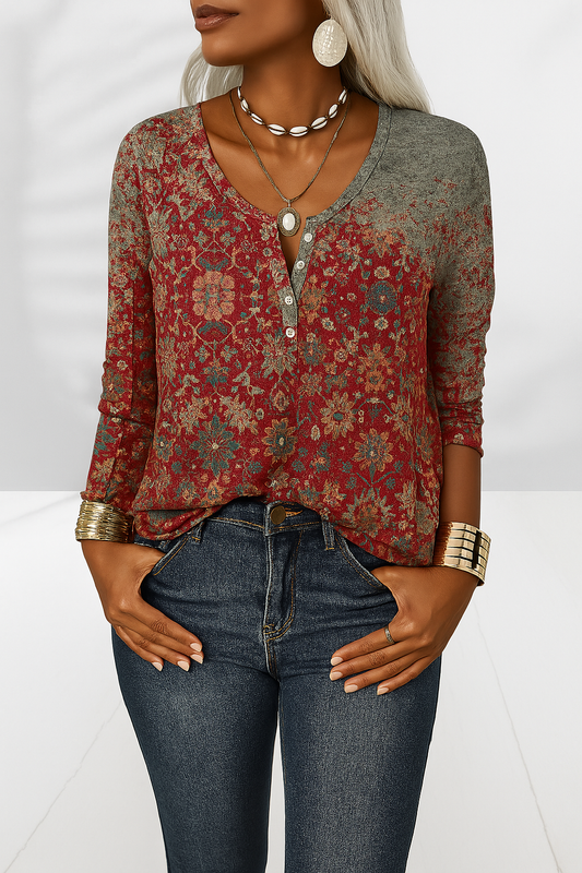Alina - Blouse Boho Élégante