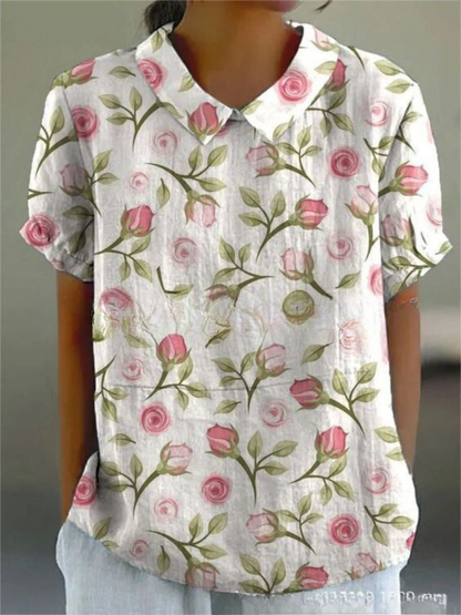 Sofia - Chemise Fleurie Élégante