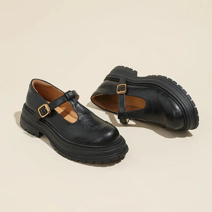 Mary Janes - Élégante Chaussure en Cuir