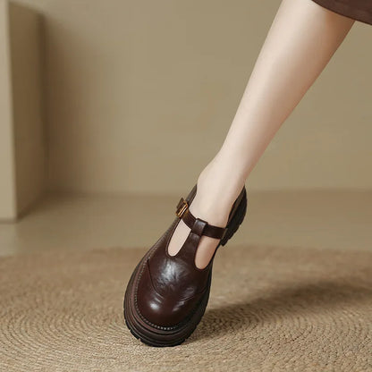 Mary Janes - Élégante Chaussure en Cuir