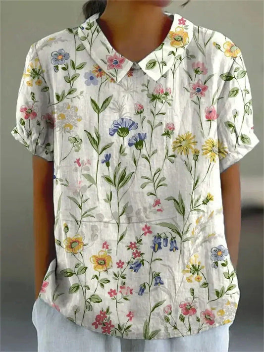Sofia - Chemise Fleurie Élégante